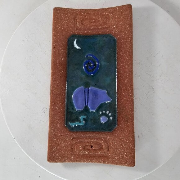 Southwestern Style Ceramic Art Pottery Bear Swirl Design By BJ Taos - Picture 8 of 8